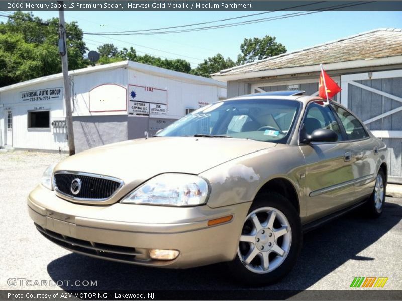 Harvest Gold Metallic / Medium Parchment 2000 Mercury Sable LS Premium Sedan