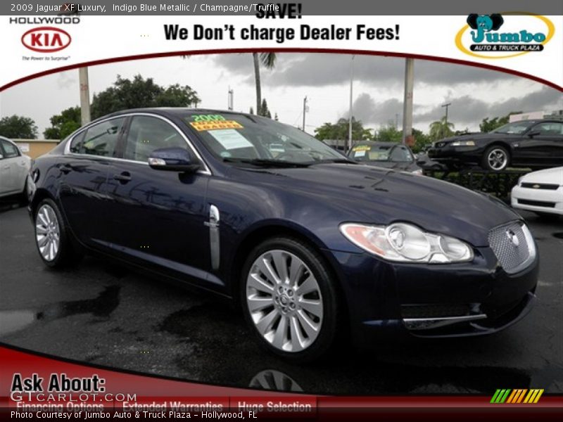Indigo Blue Metallic / Champagne/Truffle 2009 Jaguar XF Luxury