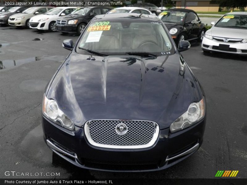 Indigo Blue Metallic / Champagne/Truffle 2009 Jaguar XF Luxury