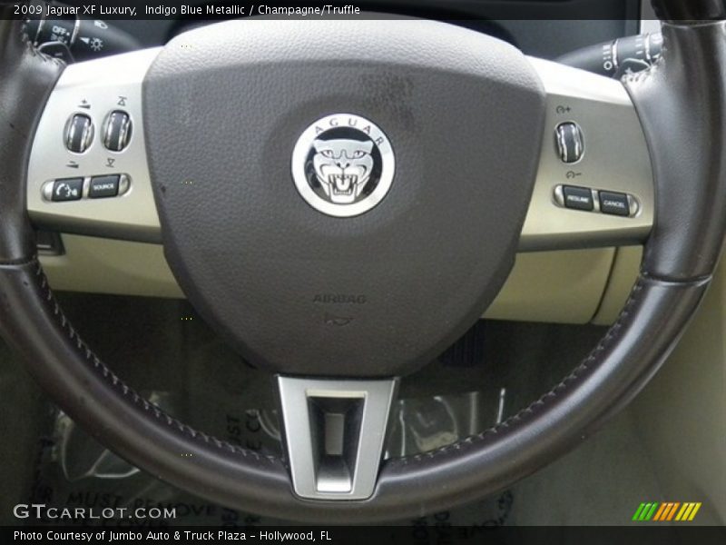 Indigo Blue Metallic / Champagne/Truffle 2009 Jaguar XF Luxury
