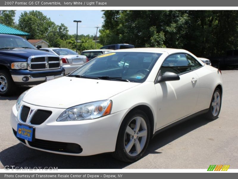 Ivory White / Light Taupe 2007 Pontiac G6 GT Convertible