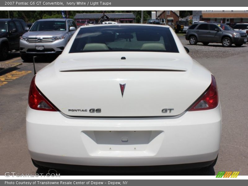 Ivory White / Light Taupe 2007 Pontiac G6 GT Convertible