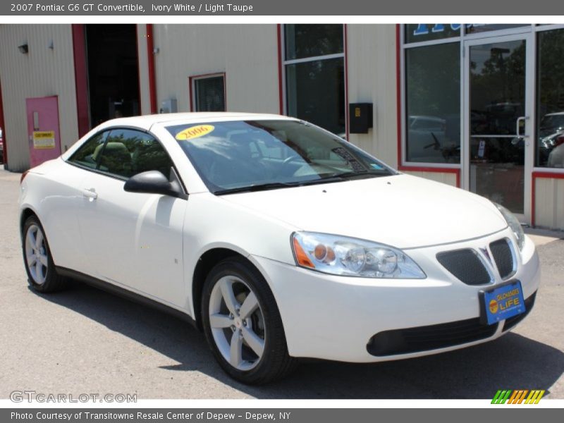 Ivory White / Light Taupe 2007 Pontiac G6 GT Convertible
