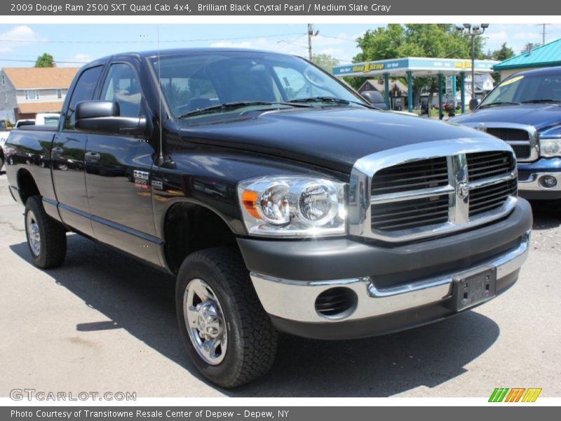 Brilliant Black Crystal Pearl / Medium Slate Gray 2009 Dodge Ram 2500 SXT Quad Cab 4x4