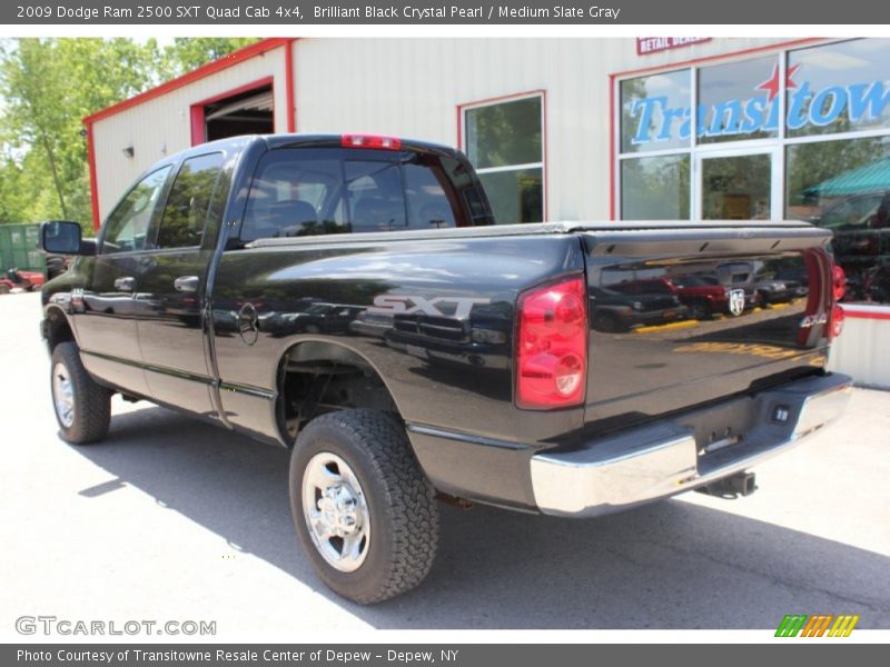 Brilliant Black Crystal Pearl / Medium Slate Gray 2009 Dodge Ram 2500 SXT Quad Cab 4x4