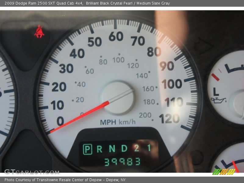 Brilliant Black Crystal Pearl / Medium Slate Gray 2009 Dodge Ram 2500 SXT Quad Cab 4x4