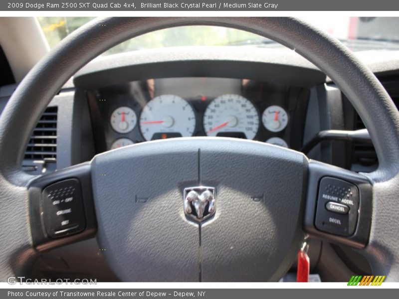 Brilliant Black Crystal Pearl / Medium Slate Gray 2009 Dodge Ram 2500 SXT Quad Cab 4x4