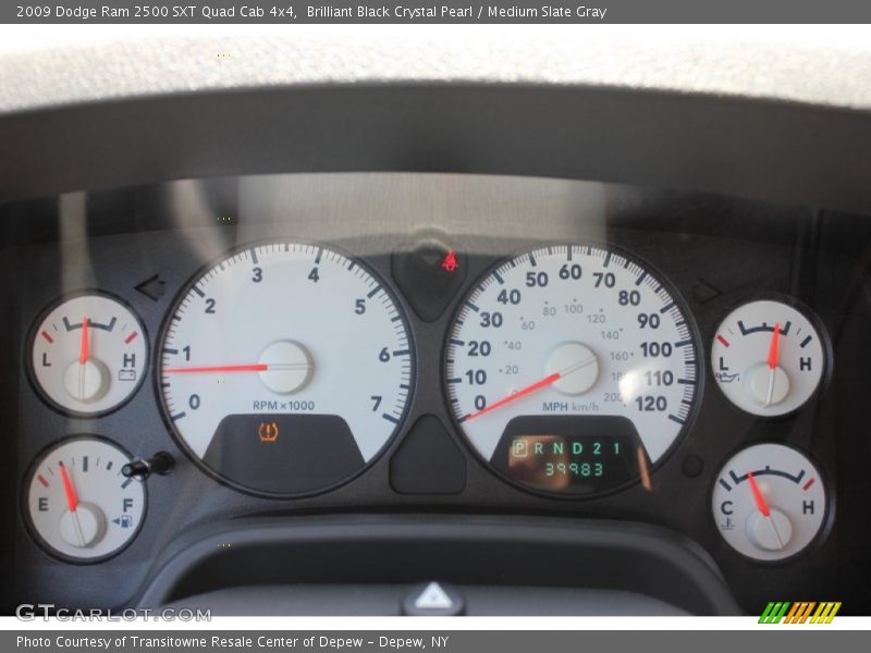 Brilliant Black Crystal Pearl / Medium Slate Gray 2009 Dodge Ram 2500 SXT Quad Cab 4x4