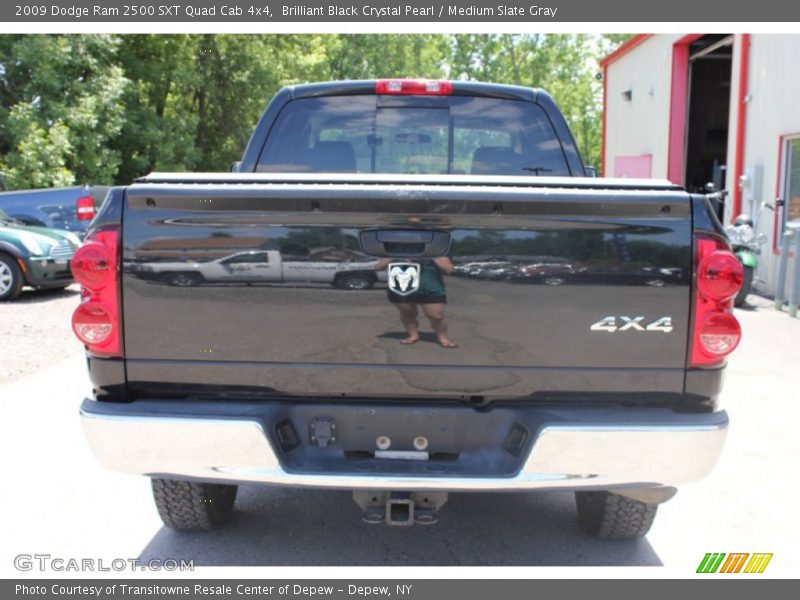 Brilliant Black Crystal Pearl / Medium Slate Gray 2009 Dodge Ram 2500 SXT Quad Cab 4x4