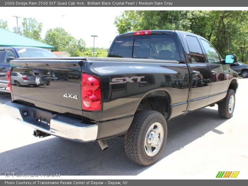 Brilliant Black Crystal Pearl / Medium Slate Gray 2009 Dodge Ram 2500 SXT Quad Cab 4x4