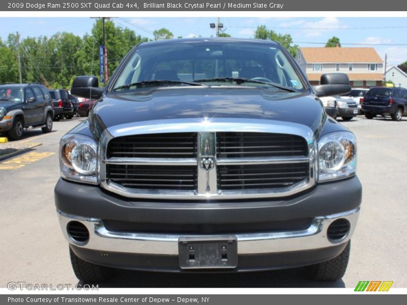 Brilliant Black Crystal Pearl / Medium Slate Gray 2009 Dodge Ram 2500 SXT Quad Cab 4x4
