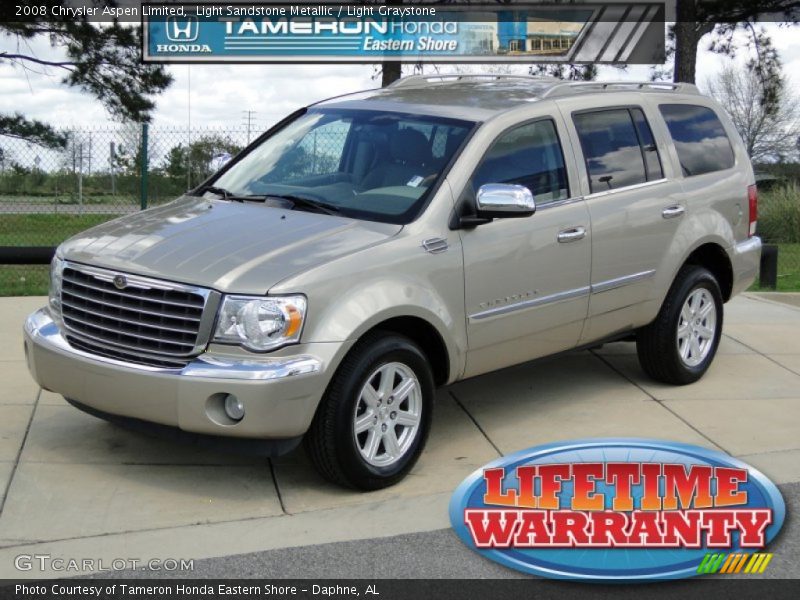 Light Sandstone Metallic / Light Graystone 2008 Chrysler Aspen Limited