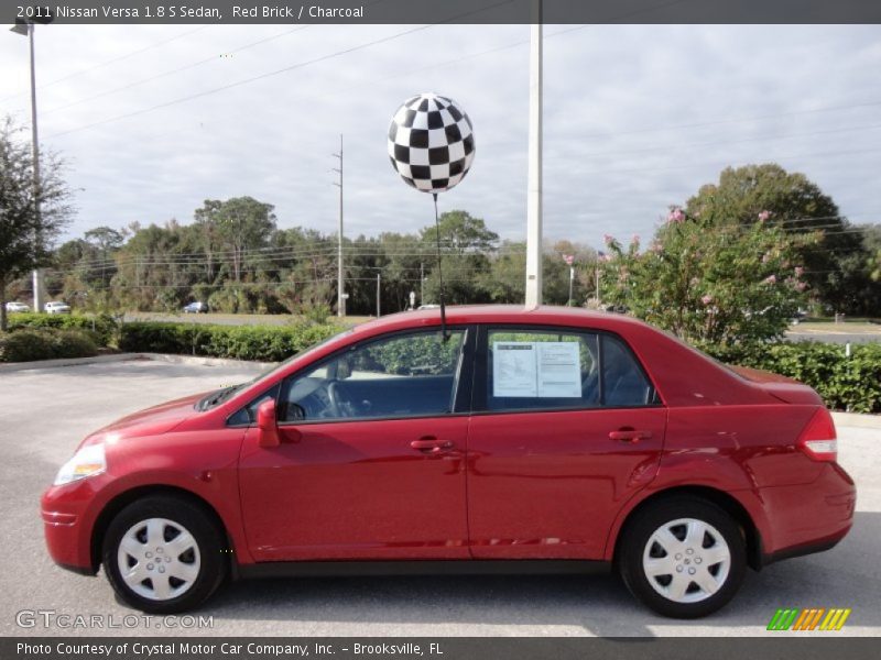 Red Brick / Charcoal 2011 Nissan Versa 1.8 S Sedan