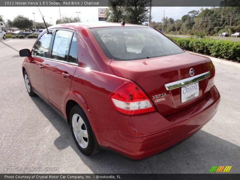 Red Brick / Charcoal 2011 Nissan Versa 1.8 S Sedan