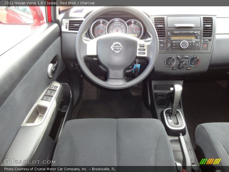 Red Brick / Charcoal 2011 Nissan Versa 1.8 S Sedan