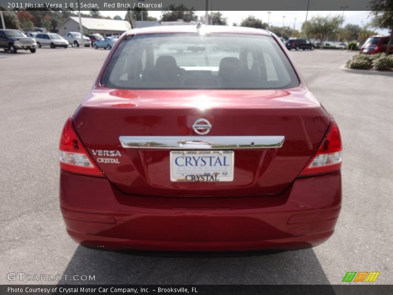Red Brick / Charcoal 2011 Nissan Versa 1.8 S Sedan