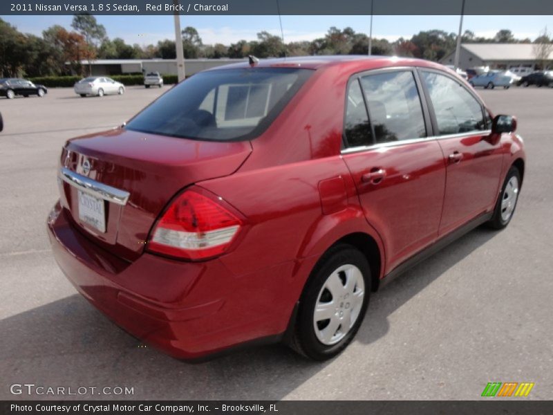 Red Brick / Charcoal 2011 Nissan Versa 1.8 S Sedan