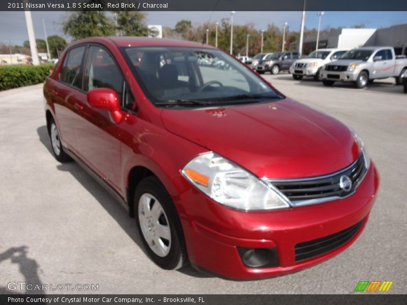 Red Brick / Charcoal 2011 Nissan Versa 1.8 S Sedan