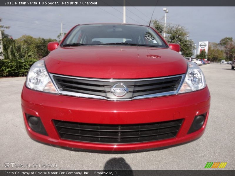 Red Brick / Charcoal 2011 Nissan Versa 1.8 S Sedan