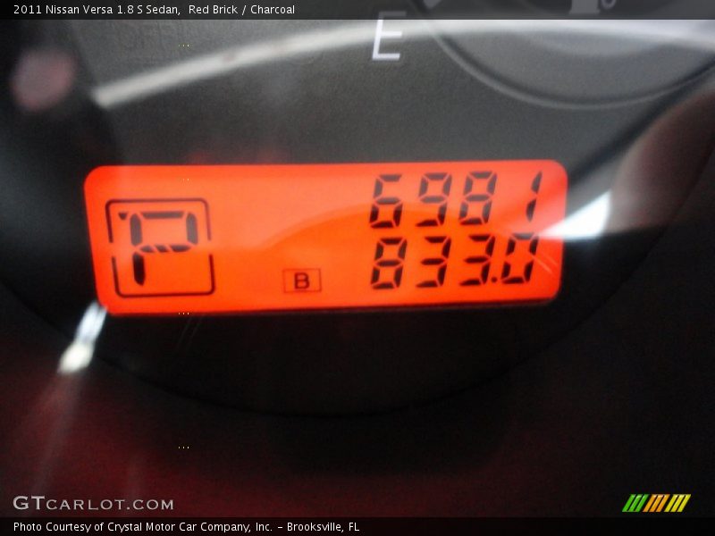 Red Brick / Charcoal 2011 Nissan Versa 1.8 S Sedan