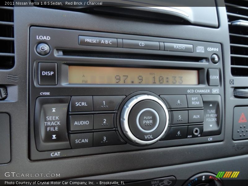 Red Brick / Charcoal 2011 Nissan Versa 1.8 S Sedan