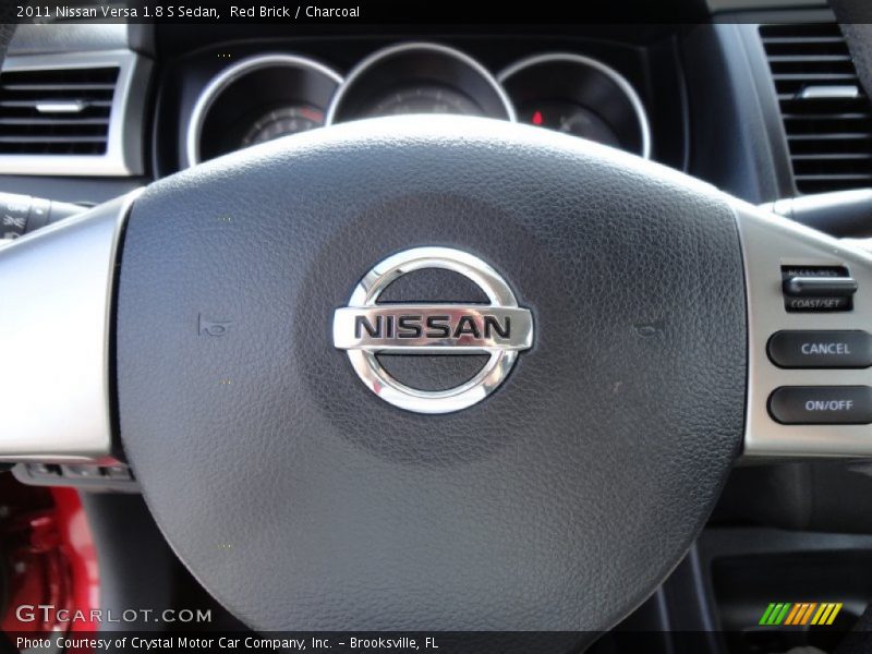 Red Brick / Charcoal 2011 Nissan Versa 1.8 S Sedan