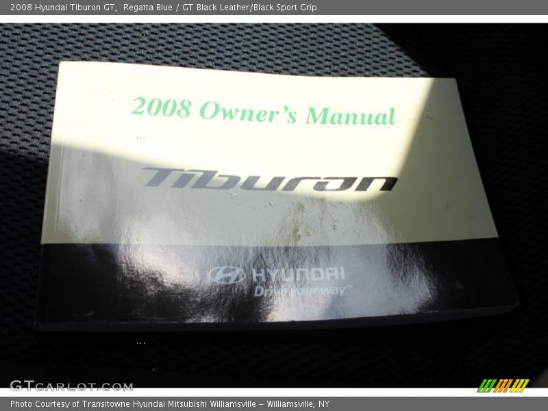 Regatta Blue / GT Black Leather/Black Sport Grip 2008 Hyundai Tiburon GT