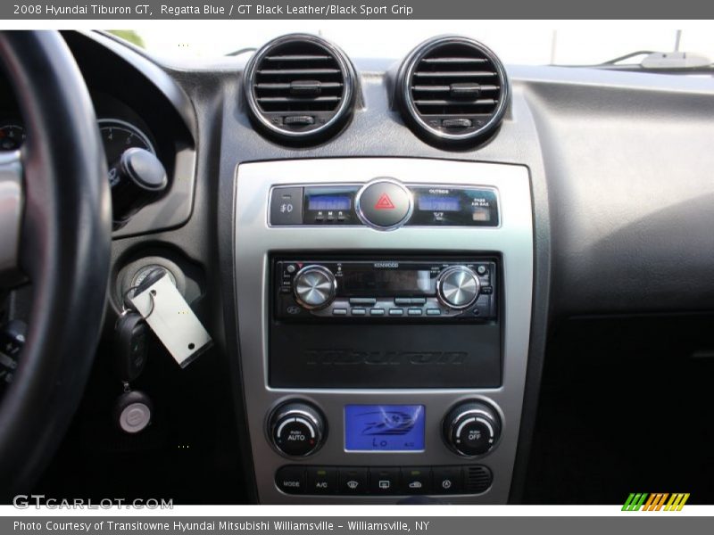 Regatta Blue / GT Black Leather/Black Sport Grip 2008 Hyundai Tiburon GT