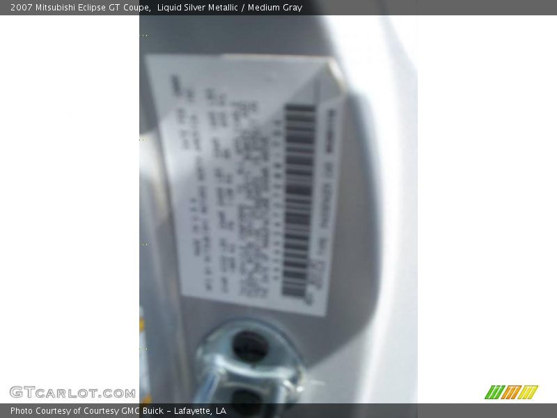 Liquid Silver Metallic / Medium Gray 2007 Mitsubishi Eclipse GT Coupe