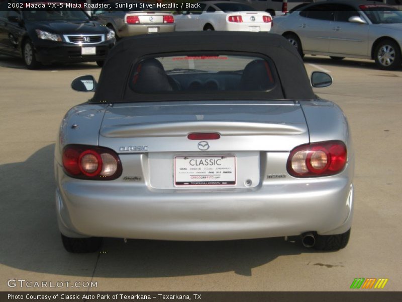Sunlight Silver Metallic / Black 2002 Mazda MX-5 Miata Roadster