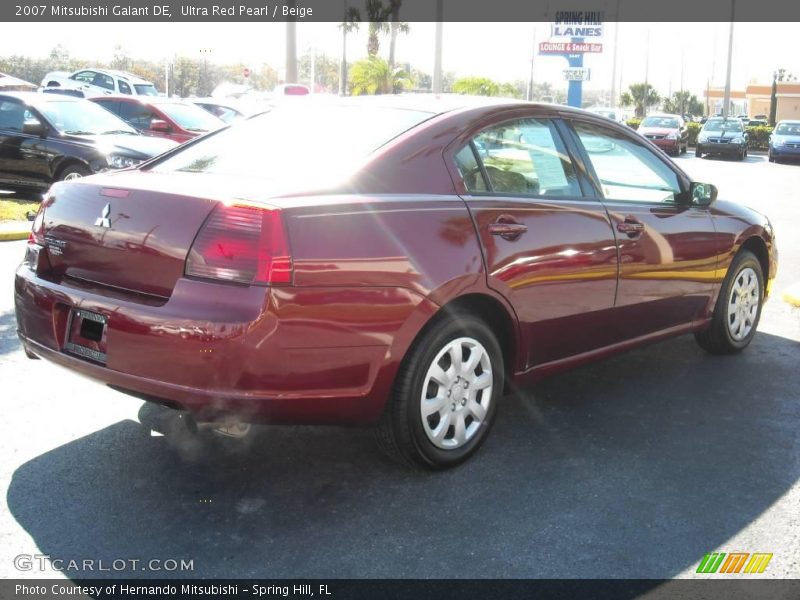Ultra Red Pearl / Beige 2007 Mitsubishi Galant DE