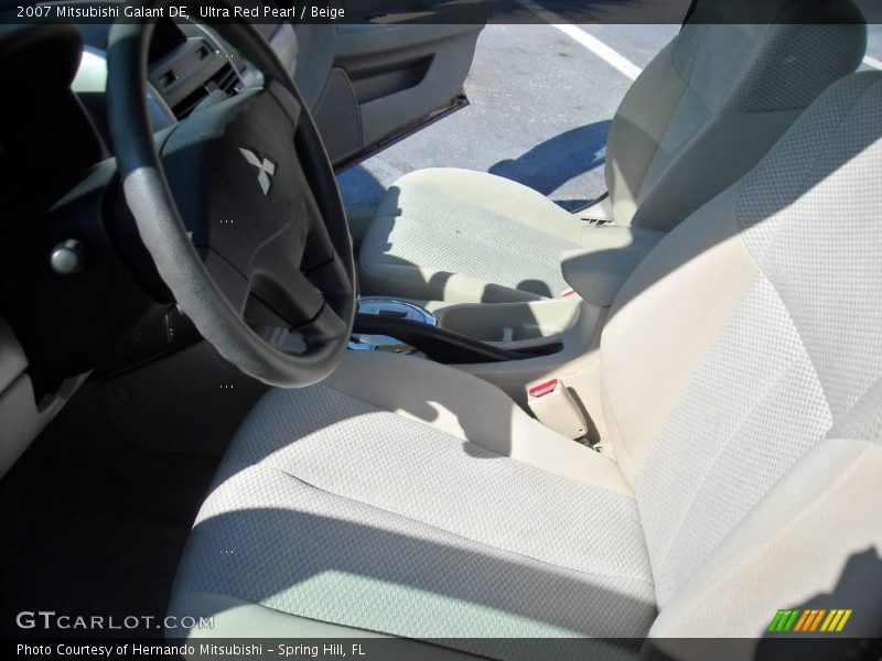 Ultra Red Pearl / Beige 2007 Mitsubishi Galant DE