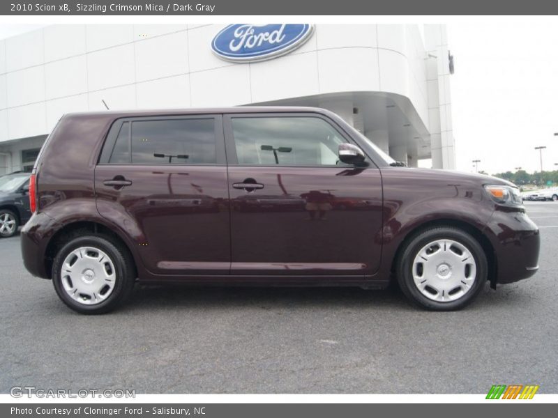 Sizzling Crimson Mica / Dark Gray 2010 Scion xB