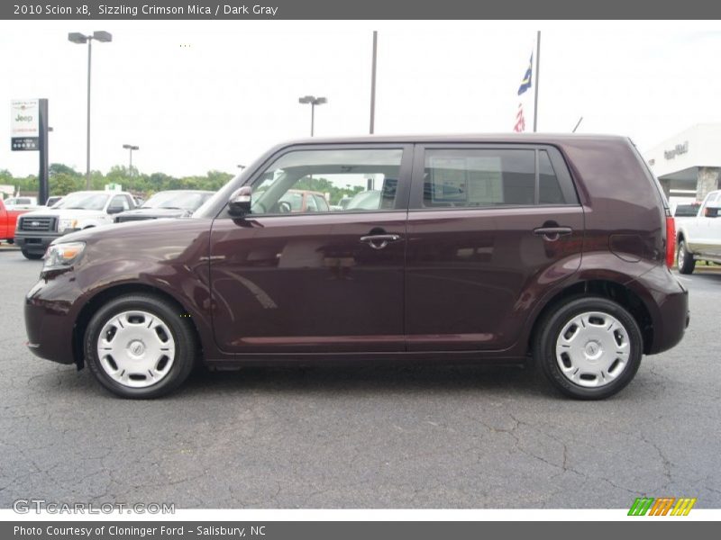 Sizzling Crimson Mica / Dark Gray 2010 Scion xB