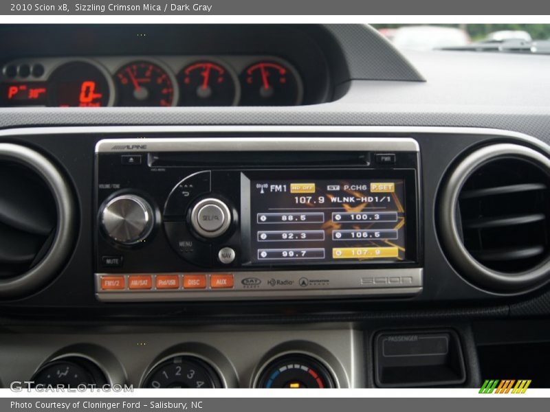 Sizzling Crimson Mica / Dark Gray 2010 Scion xB