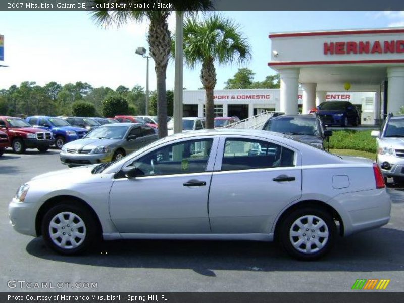 Liquid Silver Metallic / Black 2007 Mitsubishi Galant DE