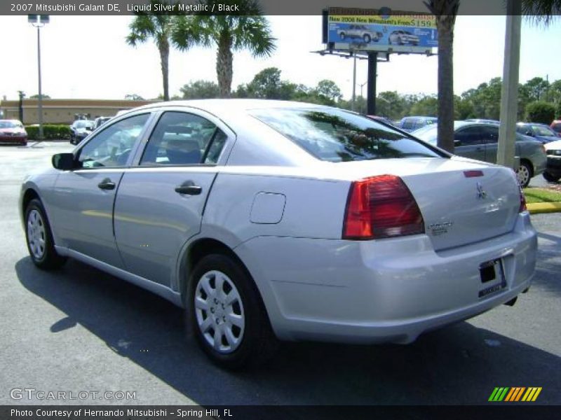 Liquid Silver Metallic / Black 2007 Mitsubishi Galant DE