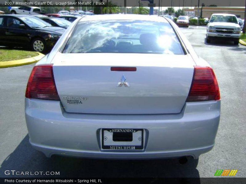 Liquid Silver Metallic / Black 2007 Mitsubishi Galant DE