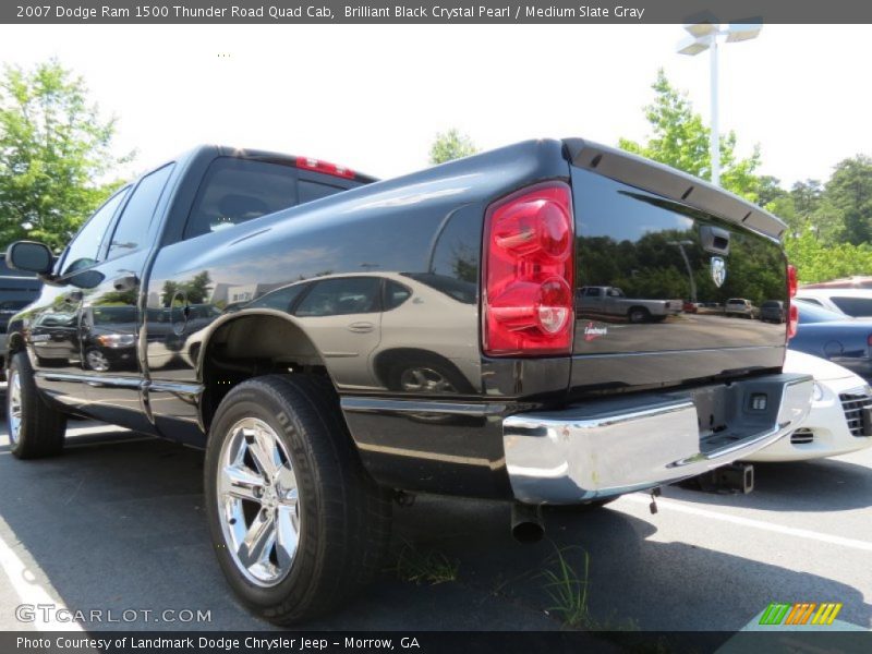 Brilliant Black Crystal Pearl / Medium Slate Gray 2007 Dodge Ram 1500 Thunder Road Quad Cab