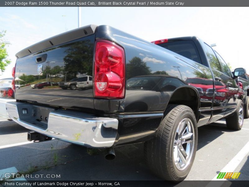 Brilliant Black Crystal Pearl / Medium Slate Gray 2007 Dodge Ram 1500 Thunder Road Quad Cab