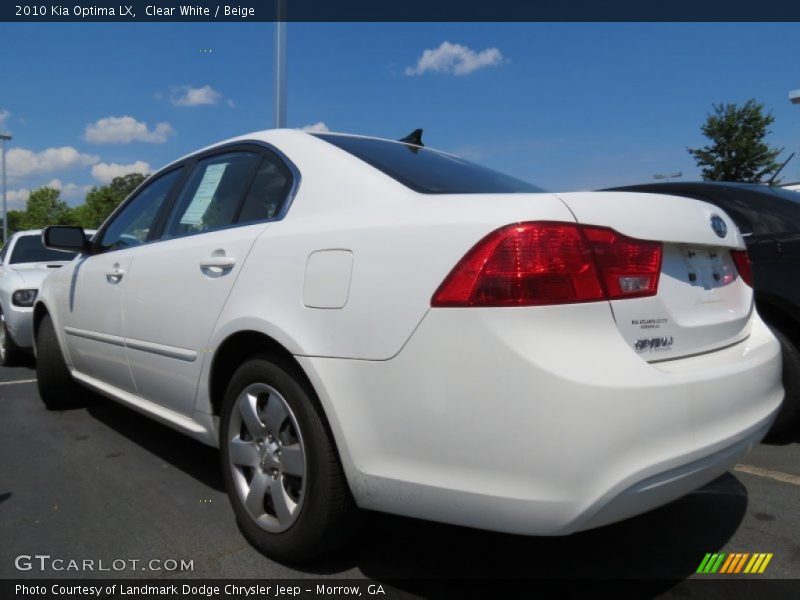 Clear White / Beige 2010 Kia Optima LX