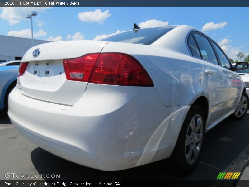 Clear White / Beige 2010 Kia Optima LX