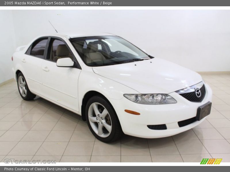 Performance White / Beige 2005 Mazda MAZDA6 i Sport Sedan