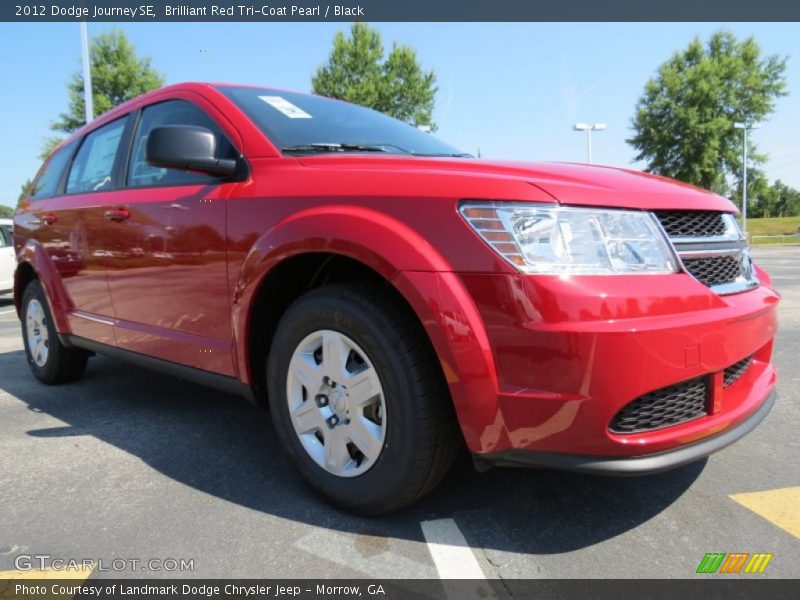 Brilliant Red Tri-Coat Pearl / Black 2012 Dodge Journey SE