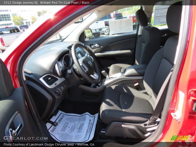 Brilliant Red Tri-Coat Pearl / Black 2012 Dodge Journey SE