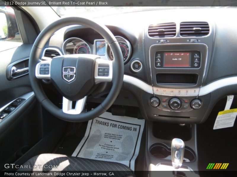 Brilliant Red Tri-Coat Pearl / Black 2012 Dodge Journey SE