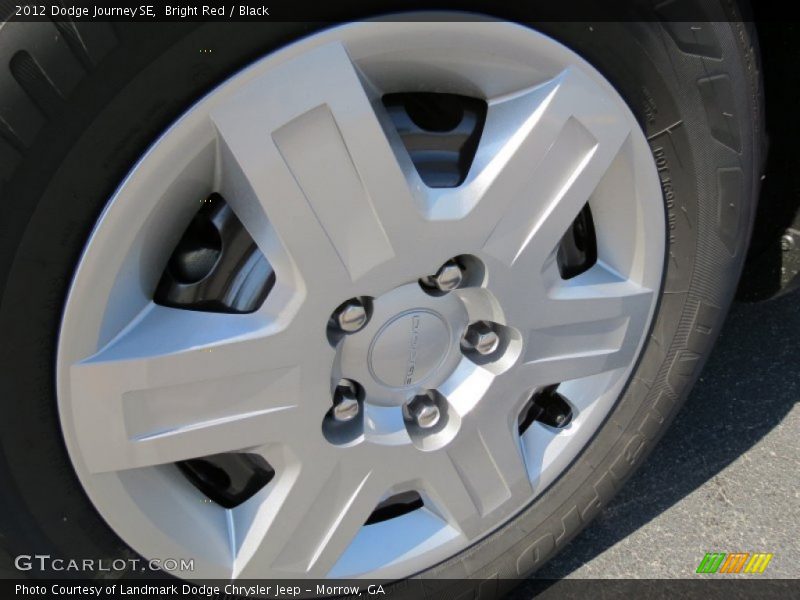 Bright Red / Black 2012 Dodge Journey SE