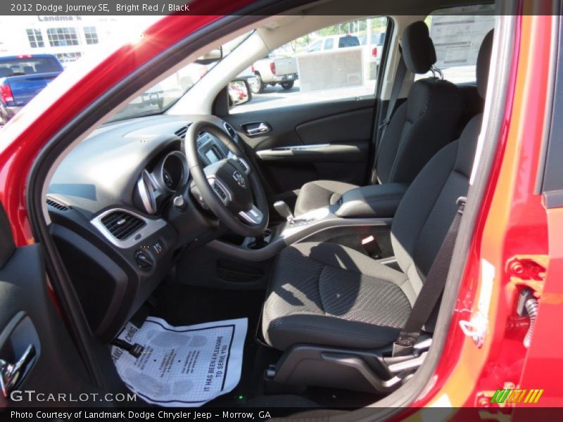 Bright Red / Black 2012 Dodge Journey SE