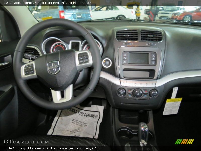 Brilliant Red Tri-Coat Pearl / Black 2012 Dodge Journey SE