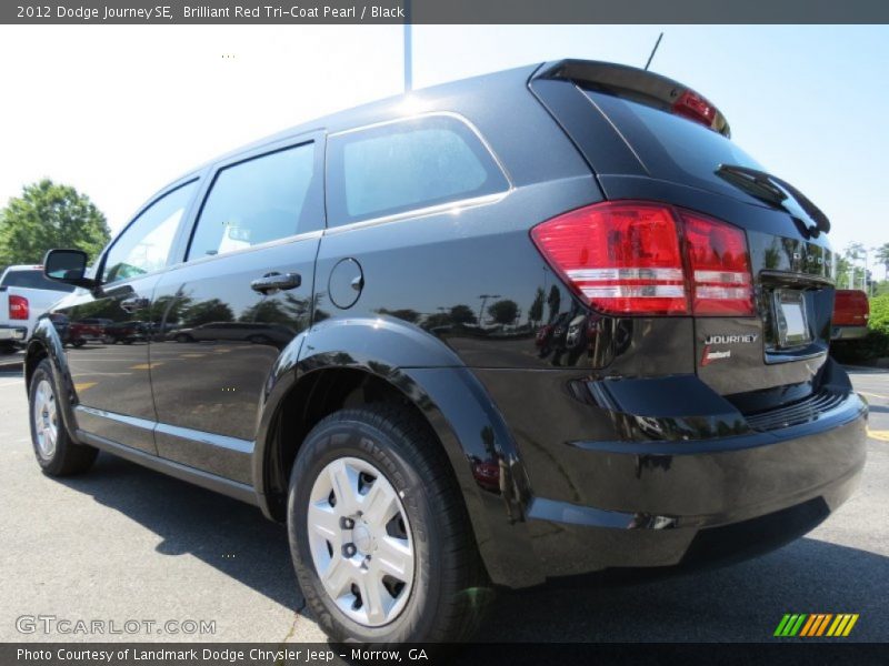 Brilliant Red Tri-Coat Pearl / Black 2012 Dodge Journey SE
